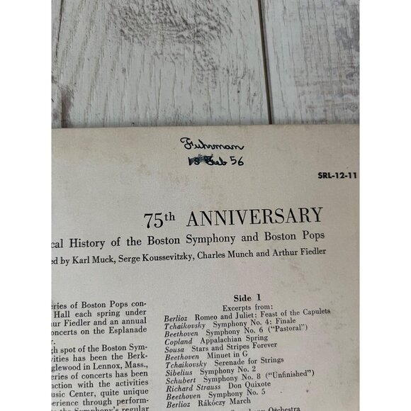 75th Anniversary A Musical History Of The Boston Symphony & Pops Vinyl Album - Picture 4 of 5